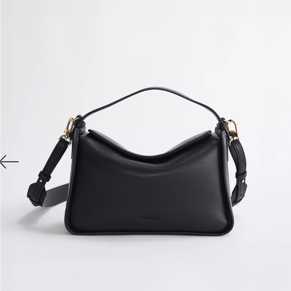The Horse Black Leather Shoulder Bag